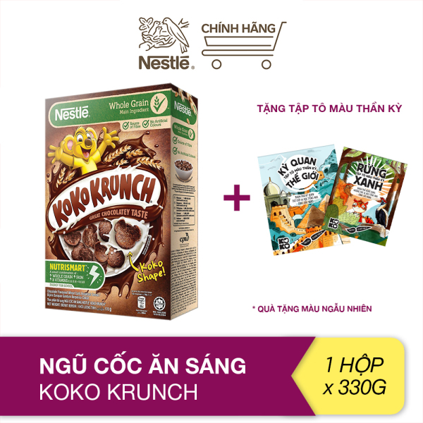 [Tặng tập tô màu thần kỳ] Ngũ cốc ăn sáng Koko Krunch (hộp 330g)