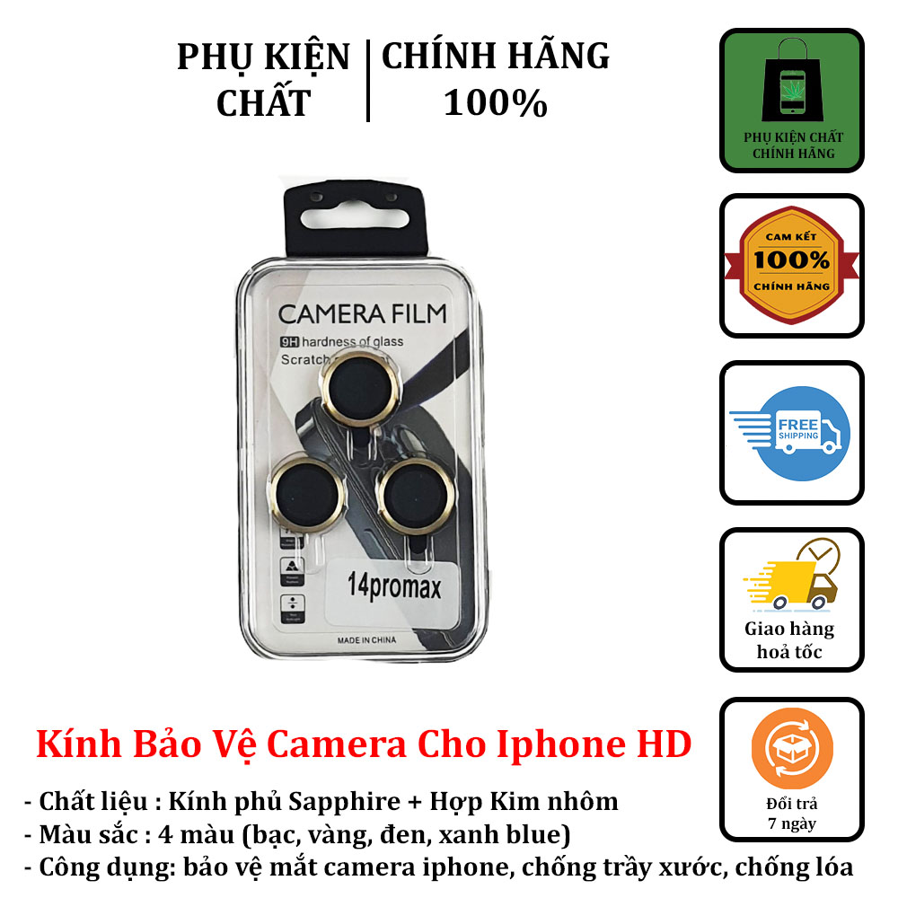 Kính Bảo Vệ Camera Cho Iphone HD