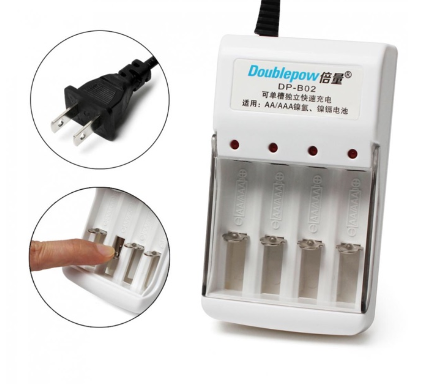 Bộ 4 Pin Tiểu Sạc AA 1200mAh + Sạc Pin