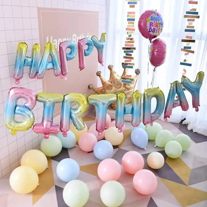 Bộ chữ Happy birthday - Bong bóng chữ HAPPY BIRTHDAY - Bộ bóng chữ sinh nhật | Lazada.vn