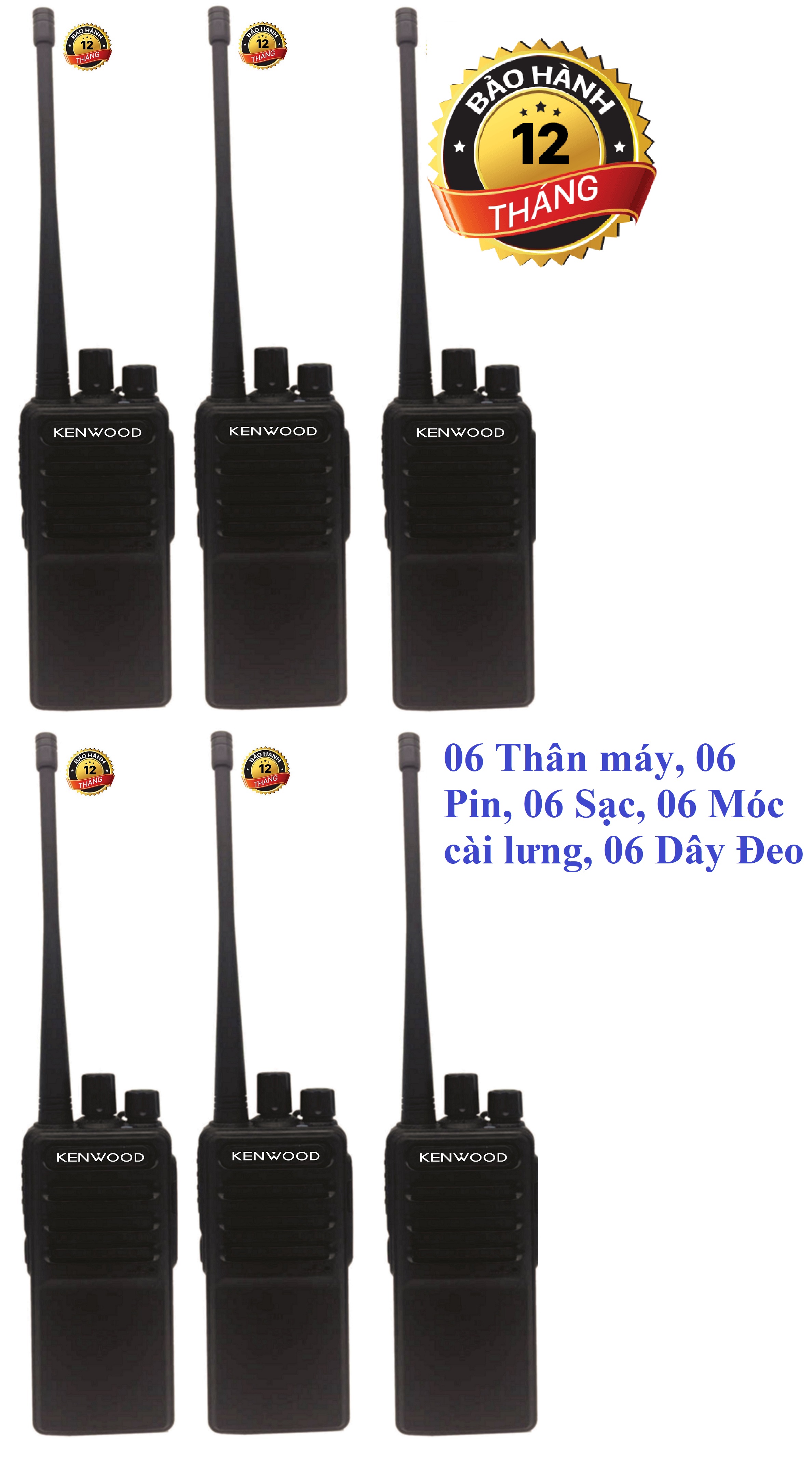 Bộ 6 Bộ đàm Kenwood TK3390 (Bổ sung thêm cổng hỗ trợ sạc Micro USB)