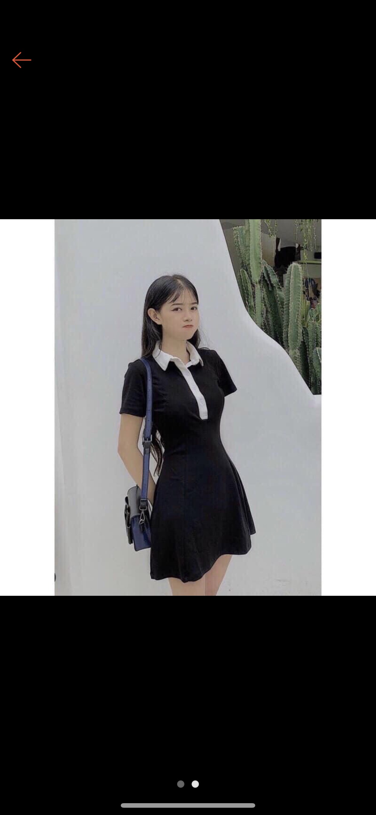 SIÊU PHẨM VÁY POLO CỔ BẺ ĐEN TRẮNG