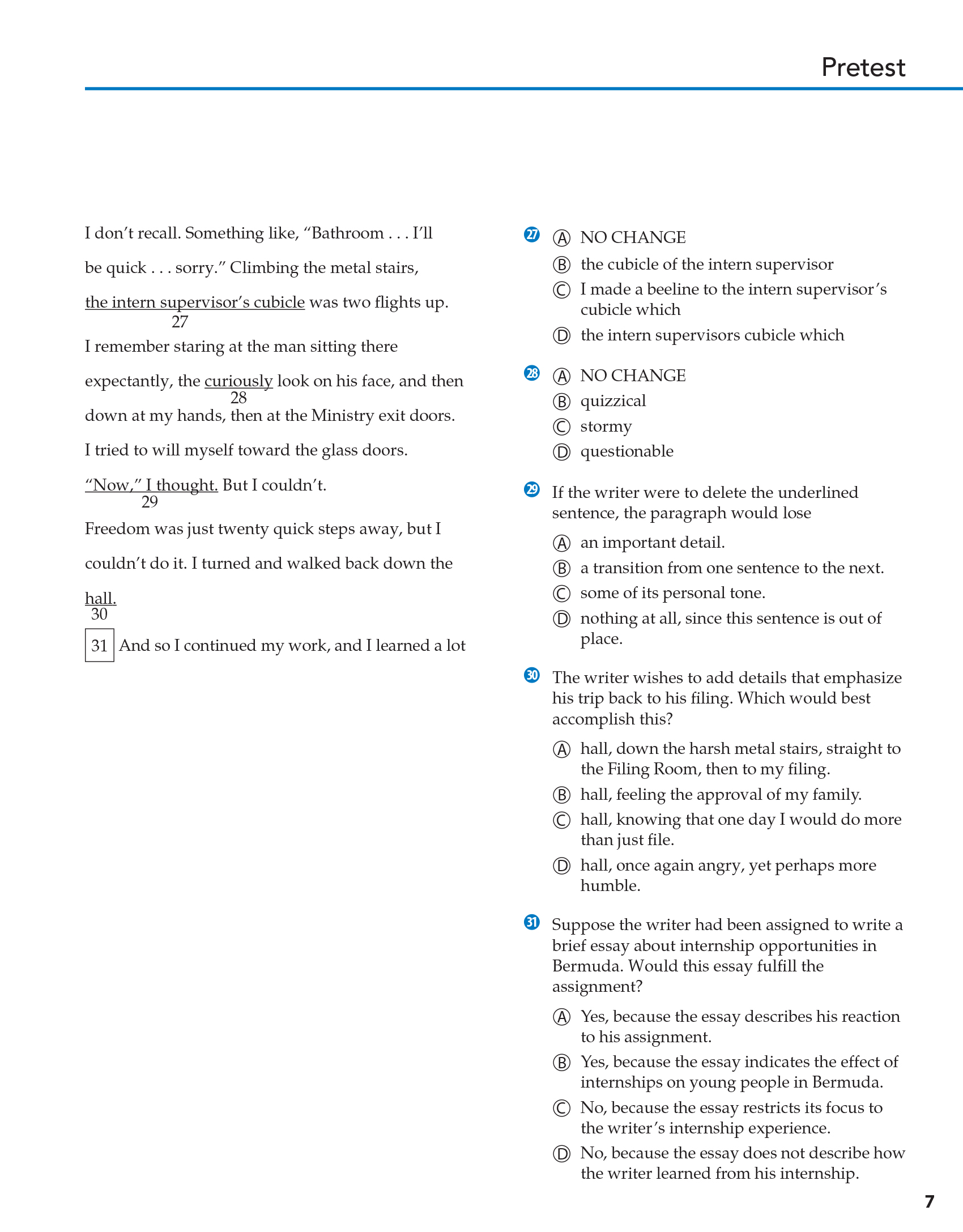 SAT Reading, Writing and Language Skills third edition