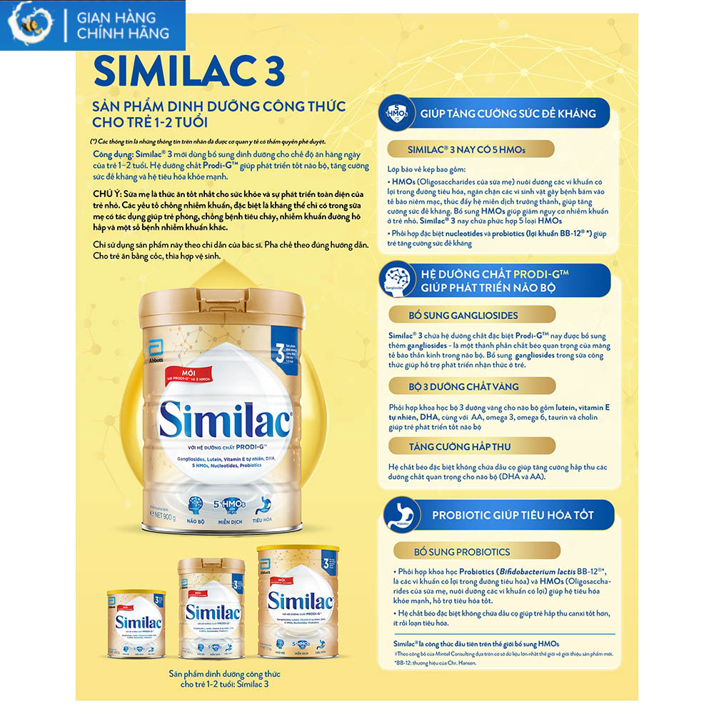 Sữa Bột Similac 3 Hương Vani 400g,900g