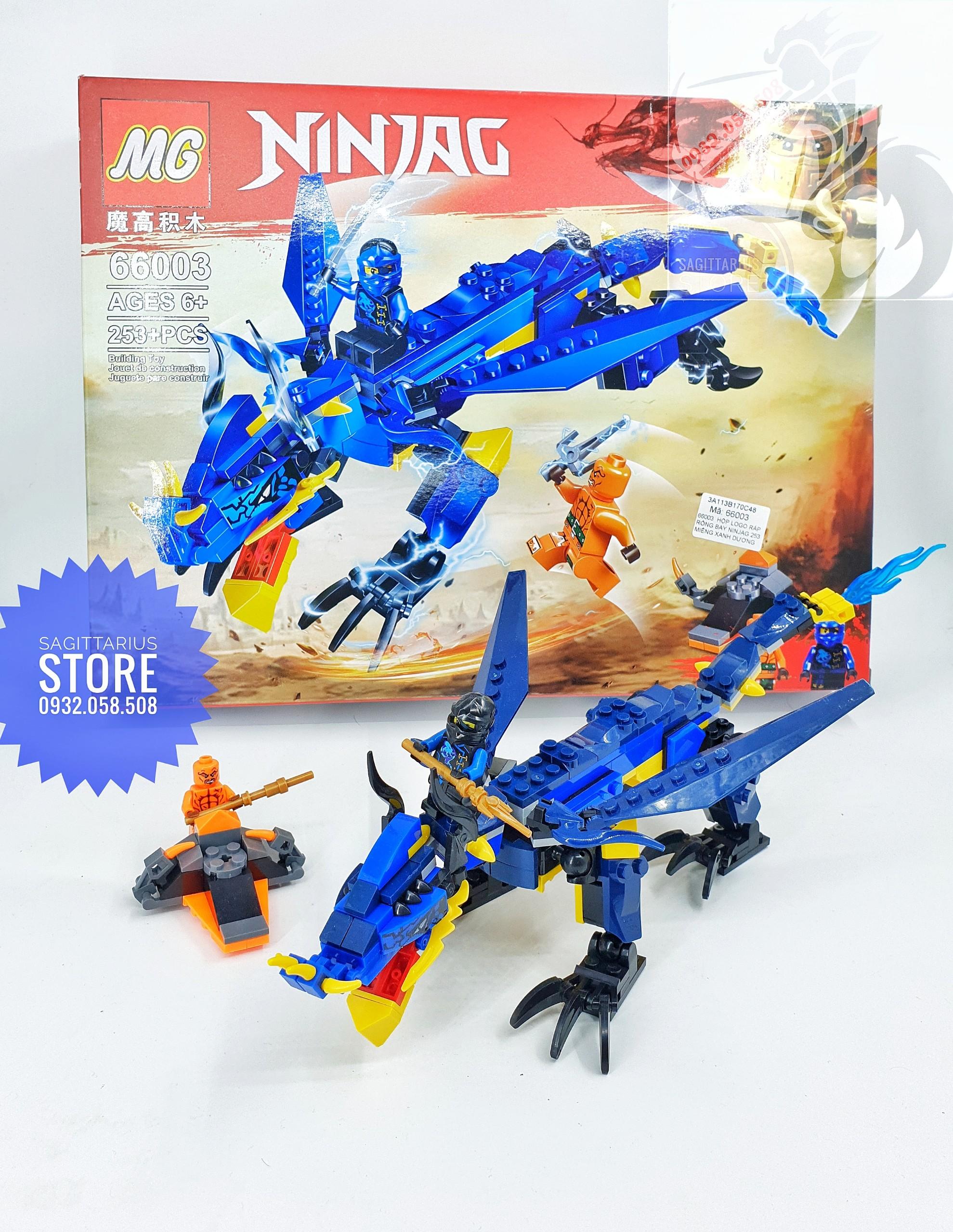 [HCM]Bộ Lego MG Lắp Ráp Rồng Bay NinjaG 66003 ( Xanh Dương - 253 Mảnh )