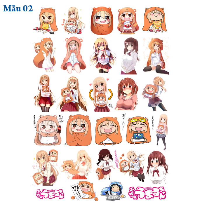 Sticker/ Hình dán anime Himouto Umaru Chan (Mẫu ngẫu nhiên)