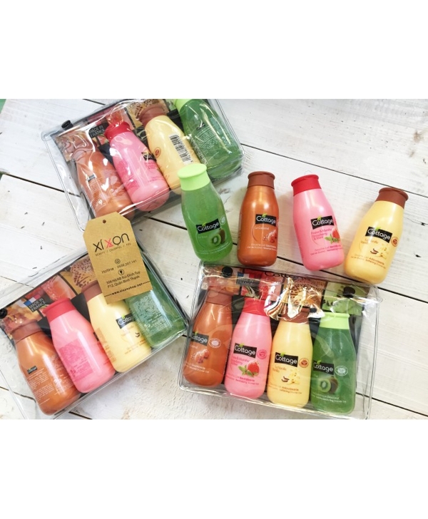 Set 4 Chai Sữa Tắm Mini Cottage (50ml/chai)