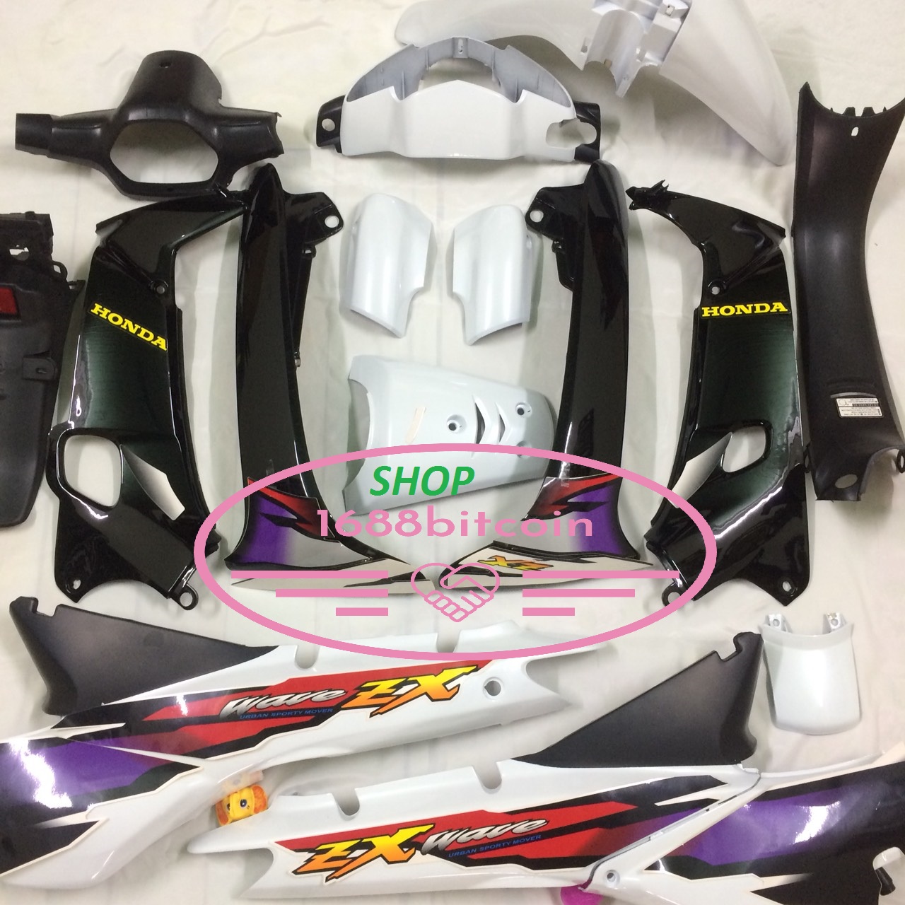 (Tặng Tem ) Dàn áo Wave ZX 2002 - Wave nhỏ 110 -Wave alpha đời 2000 - 2005 màu Trắng  -nhựa nguyên sinh LOẠI ĐẸP