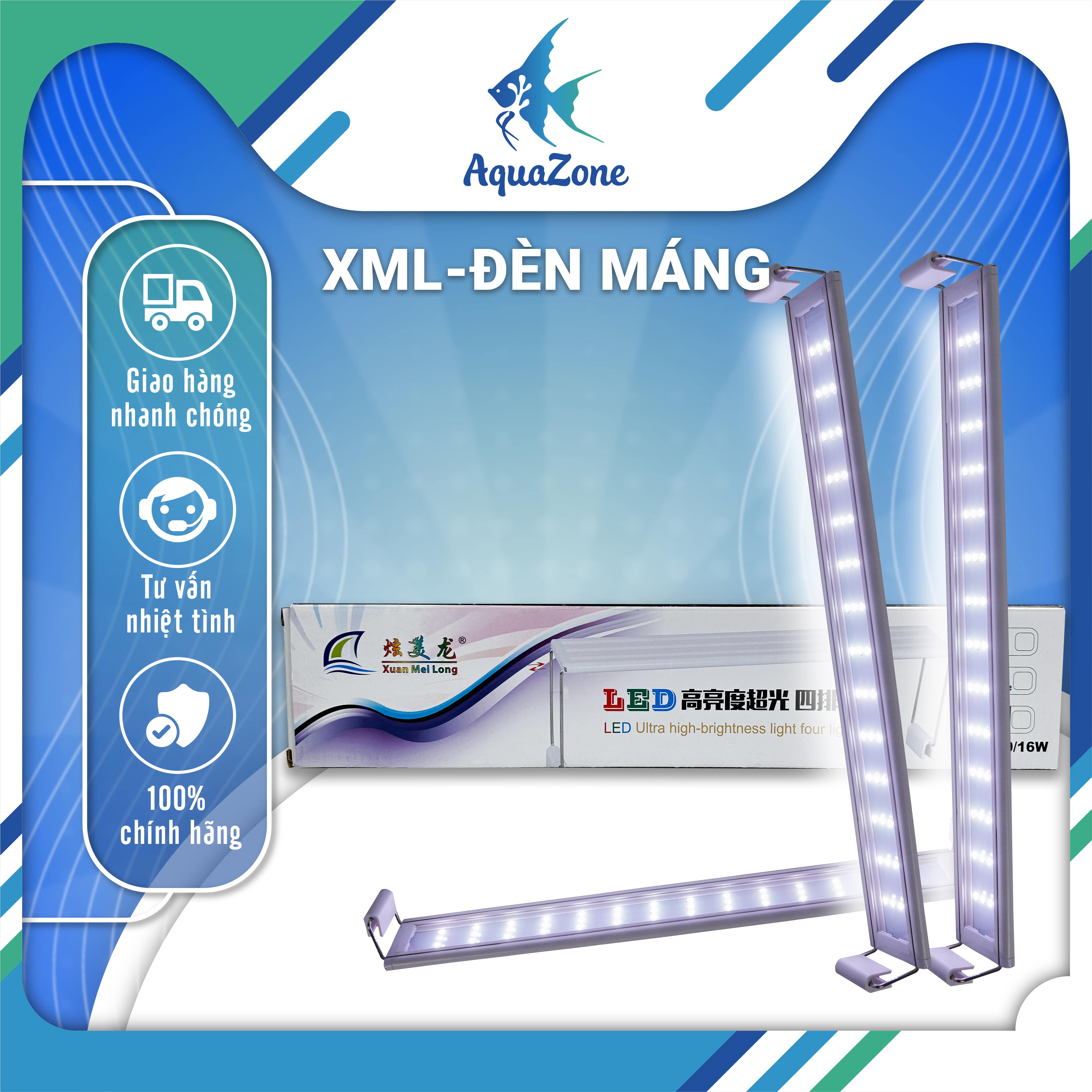 Đèn led thủy sinh xml - đèn máng led hê WRGB cho hồ cá nhiều màu