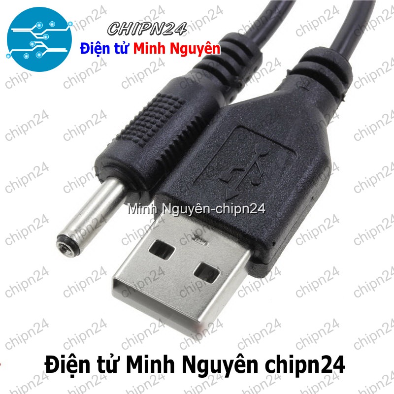 [1 sợi] (P79) Dây chuyển USB ra Jack DC 3.5x1.3MM Dài 70cm - HH004471