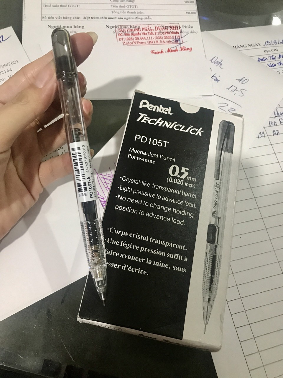 Chì bấm Pentel PD105T 0.5 Japan  Chì bấm hông