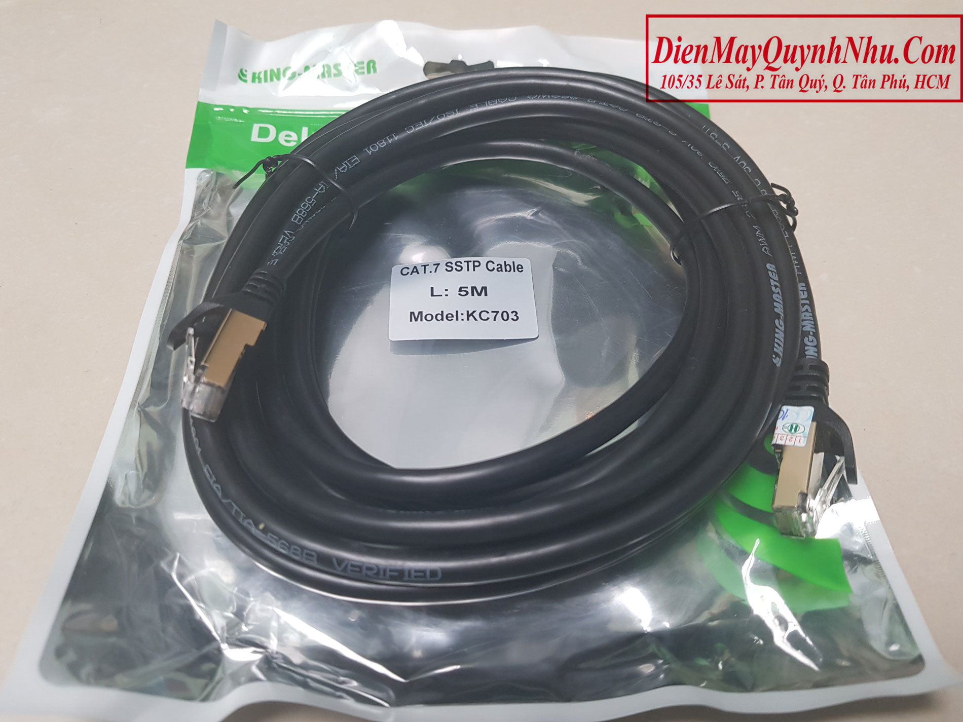 CÁP LAN, DÂY MẠNG INTERNET CAT7 SSTP KINGMASTER 5M