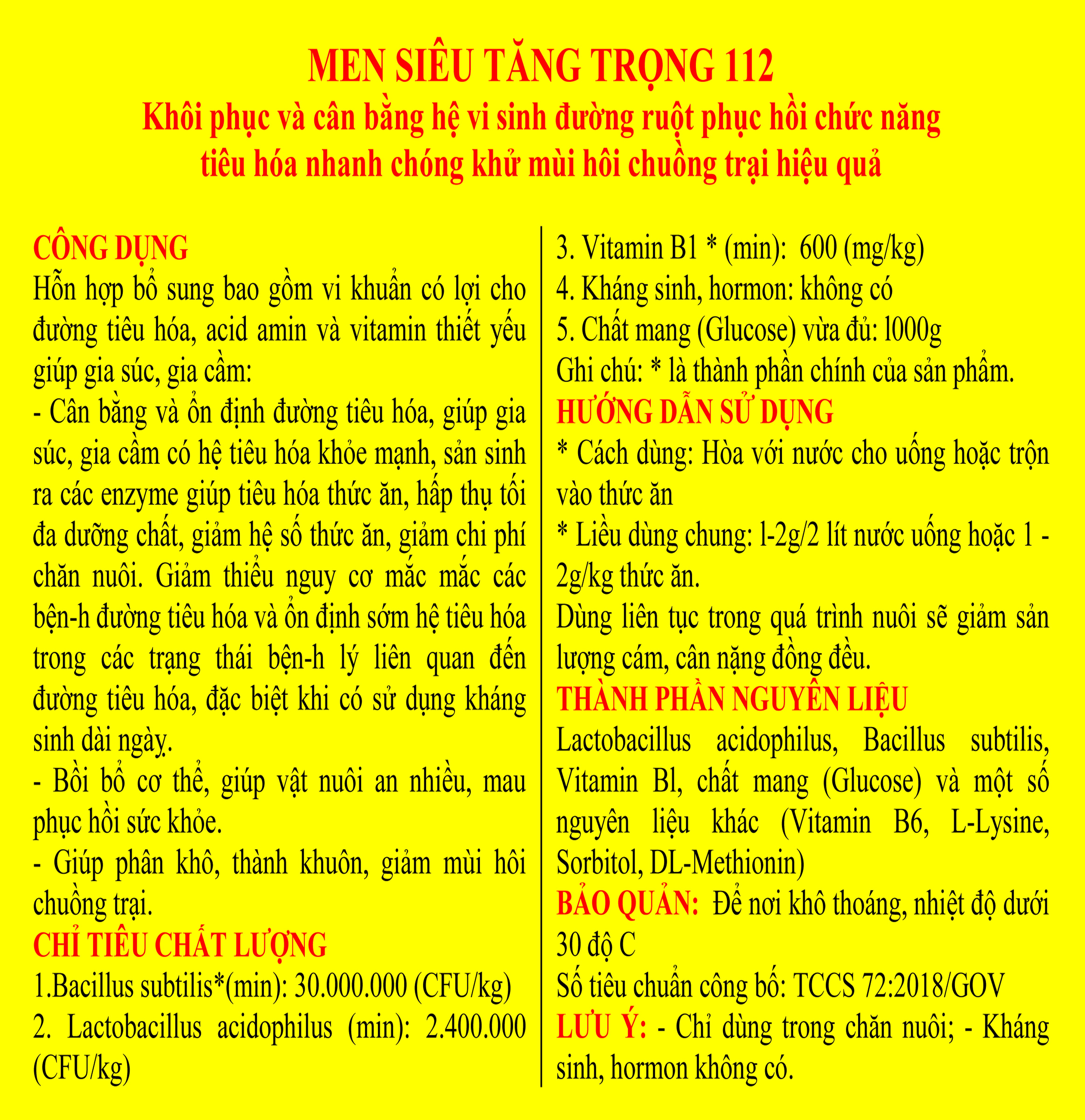1 gói Men Siêu Tăng Trọng 200g