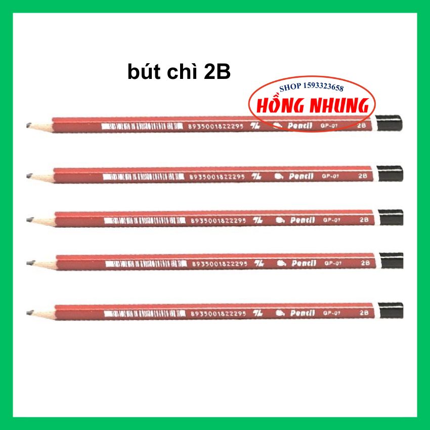 [ mỚI Combo 10 cây bút chì 2B, HB Thiên Long, nét đậm đẹp.