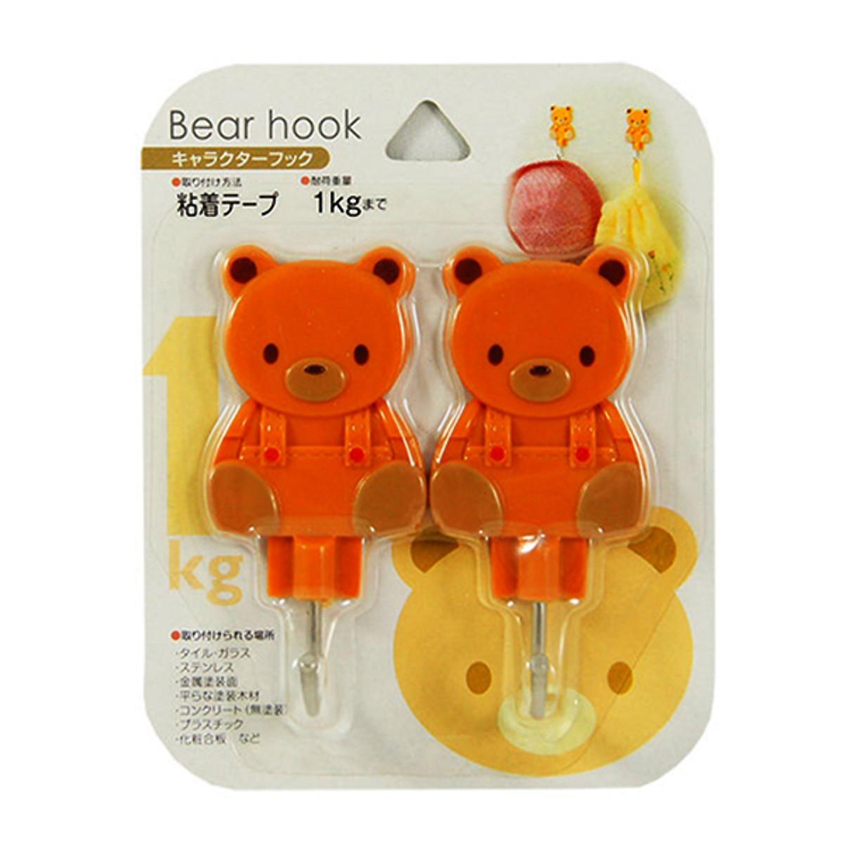 Set 2 móc dán hình gấu Kokubo nội địa Nhật Bản