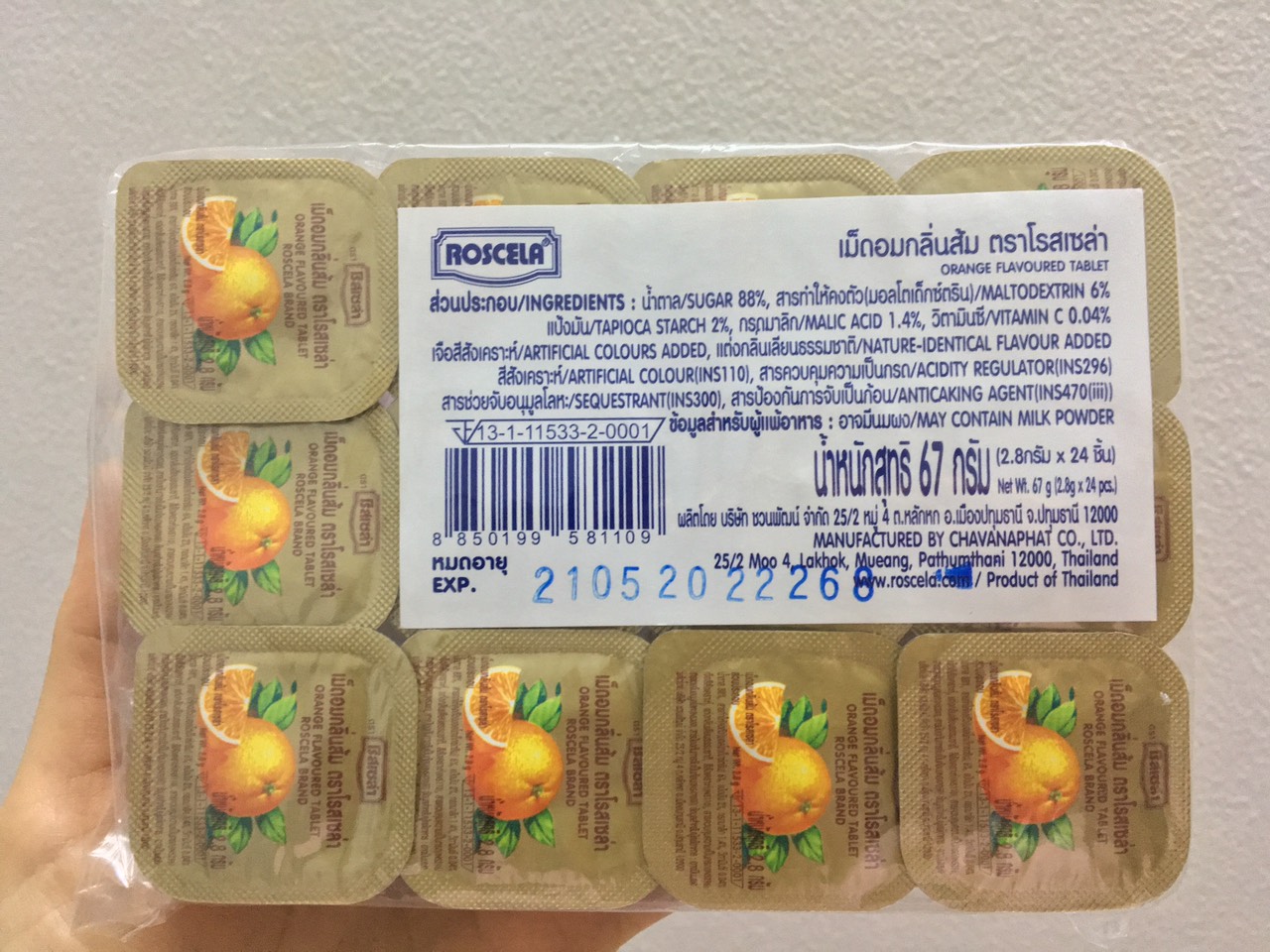 KẸO CAM C TUỔI THƠ HÀNG THÁI LAN
