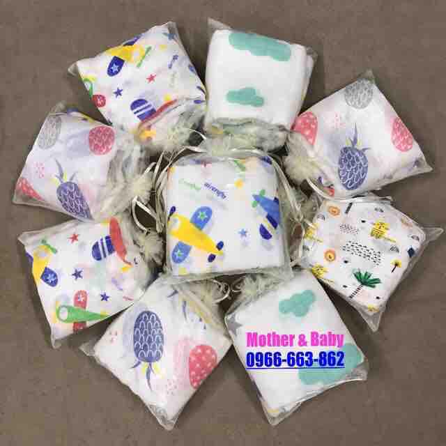 Set 10 Khăn Sữa Aden Hàng Đẹp ( Túi lưới )