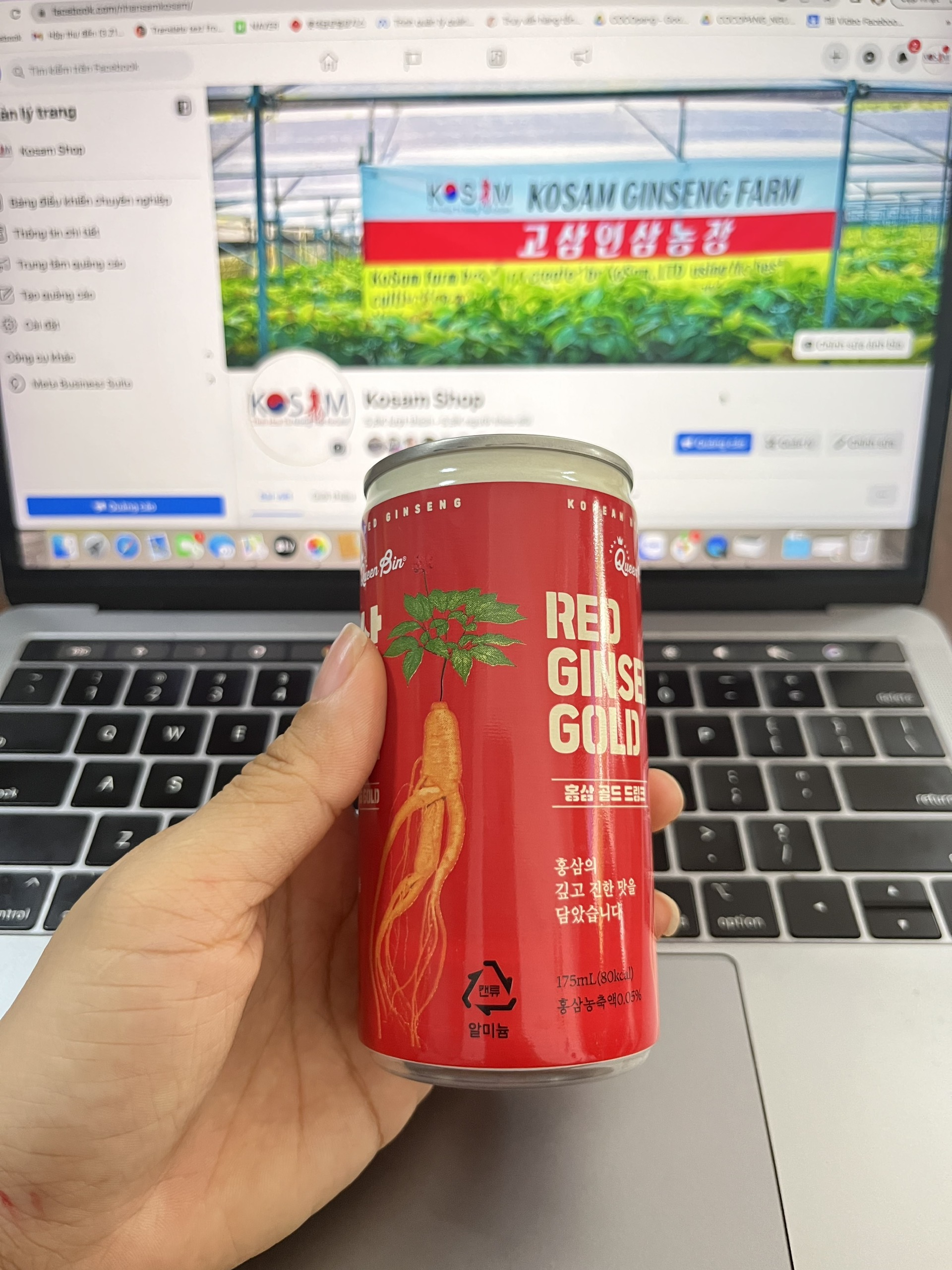 Nước Hồng Sâm Queen Bin Hàn Quốc Thùng 30 lon x 175ml