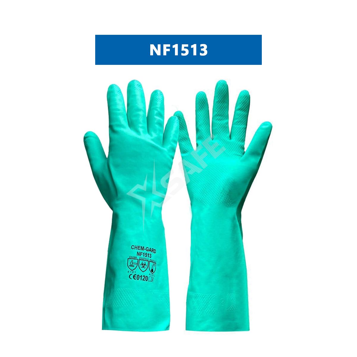 Ansell 37-176 anti chemical gloves acid free nitrile rubber sleeve oil wax can be used again and again, no sweat xsafe hand