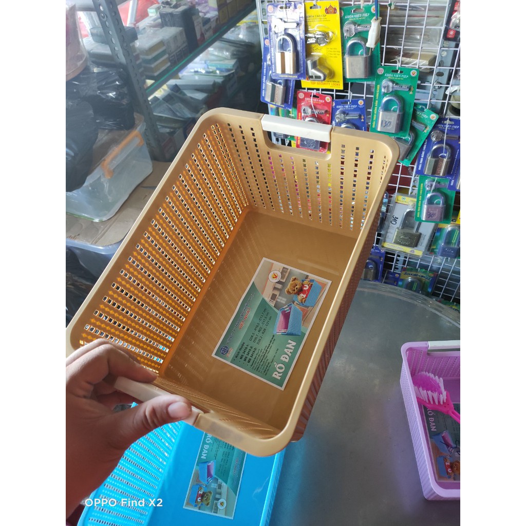 [HCM]Rổ Đan Nhựa Việt Nhật - Rổ Đan Chữ Nhật