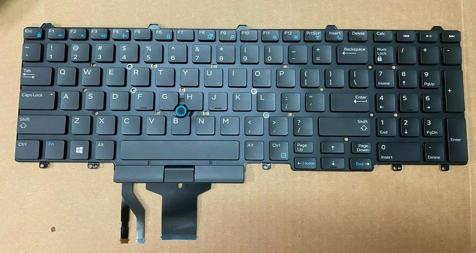 Bàn phím laptop dell latitude e5550 e5570 e5580 precision 7710 7510 3510 383d7 0383d7 precision m3520 m7520 m7720 3520 7520 7720 m7510-loại có chuột không led-hàng mới 100%