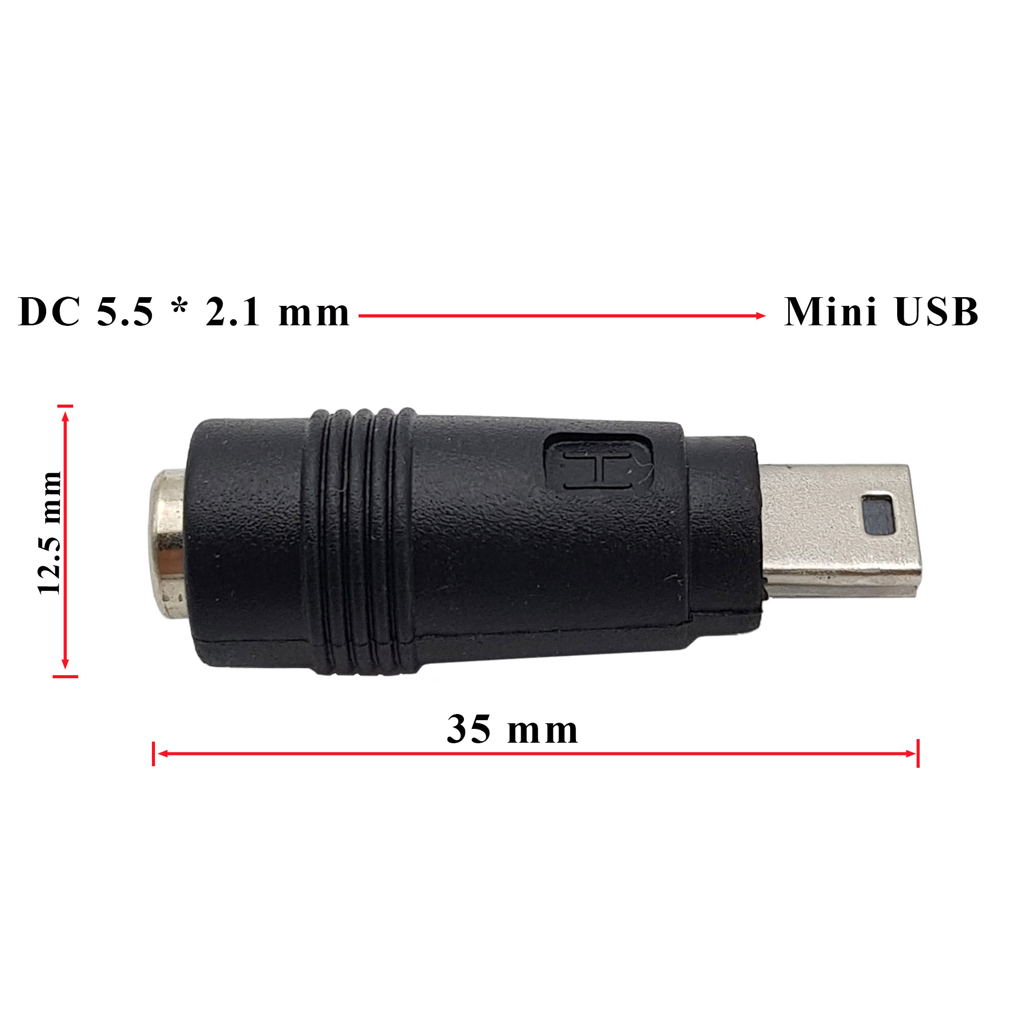 Đầu chuyển đổi DC 5.5×2.1mm sang Mini USB