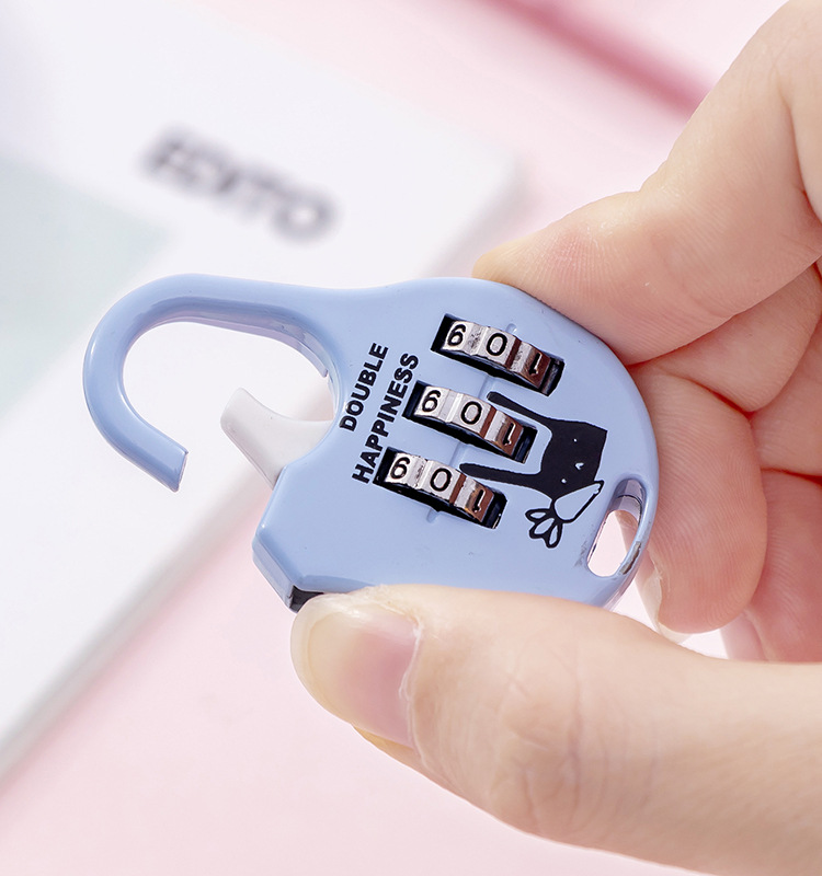 Ổ Khoá Mật Mã Mini Dễ Thương Dùng Cho Vali, Tủ Locker