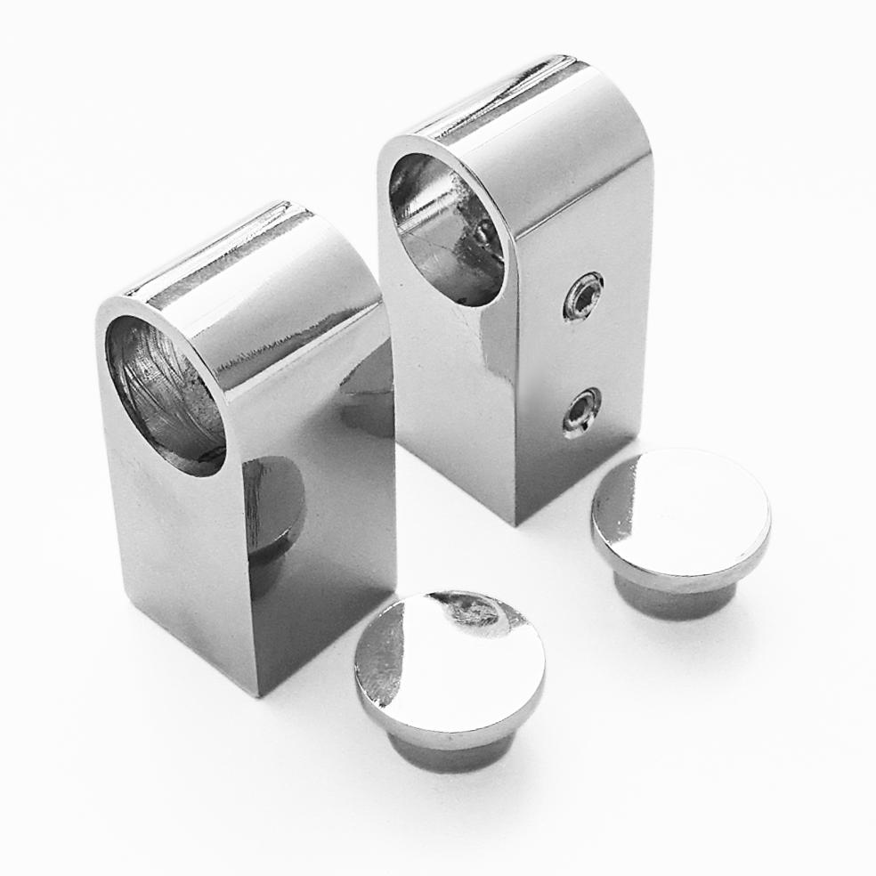 [HCM]Bộ 2 bas thanh treo đồng mạ chorme cao cấp lỗ phi 16