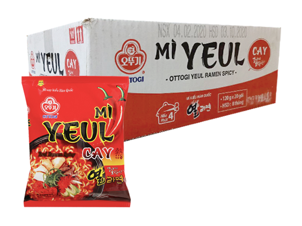 Thùng 20 gói Mì cay Yeul Ottogi 120g