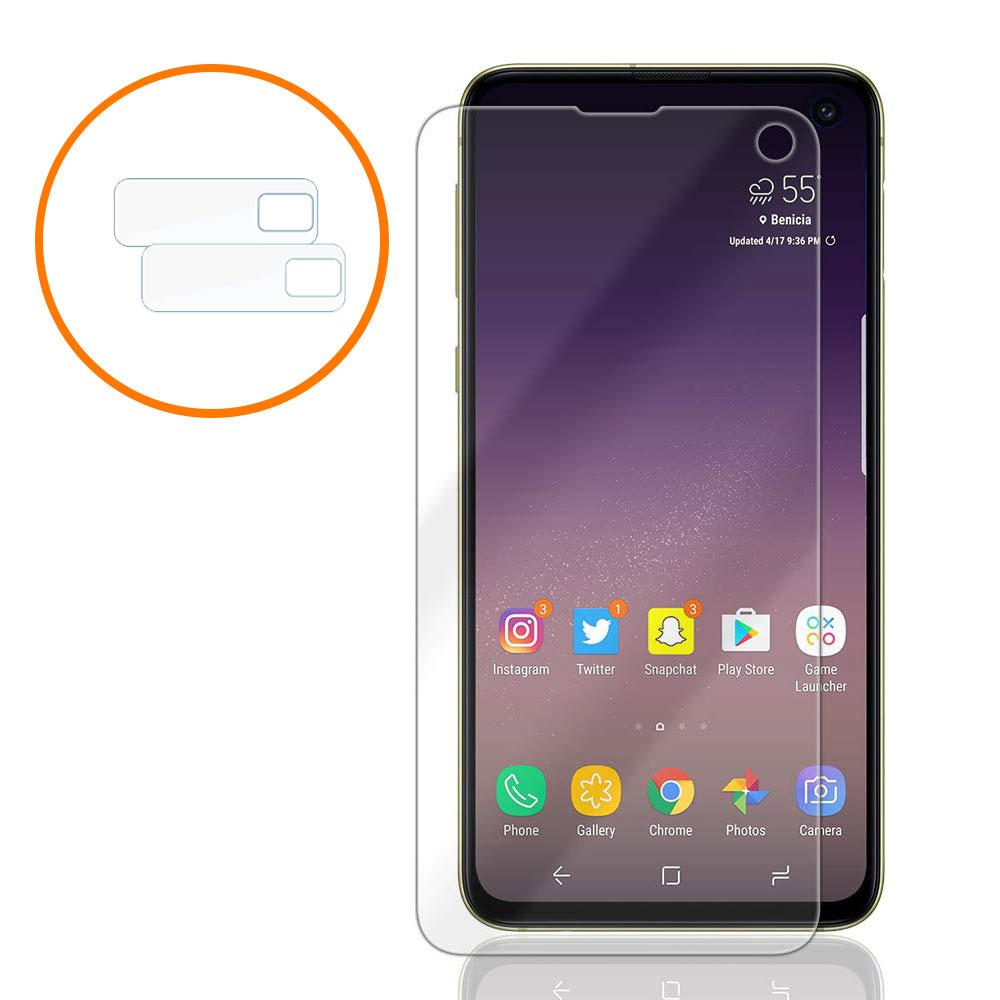 [HCM]Combo cường lực dẻo Samsung S10e  4 dán camera và 2 decal lưng