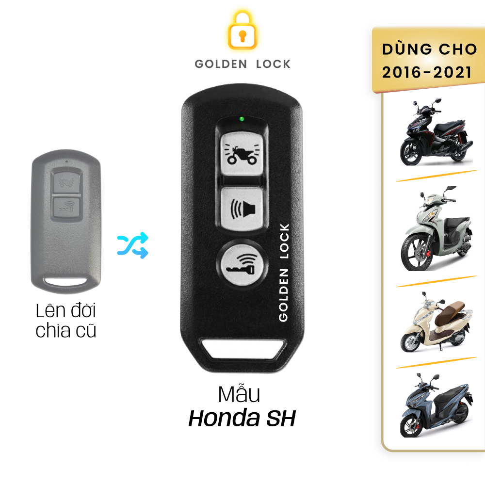 Remote Honda AB, Vision, Lead, Vario (K12, K59) (tặng dây cài chìa, móc khóa, tư vấn cài đặt)