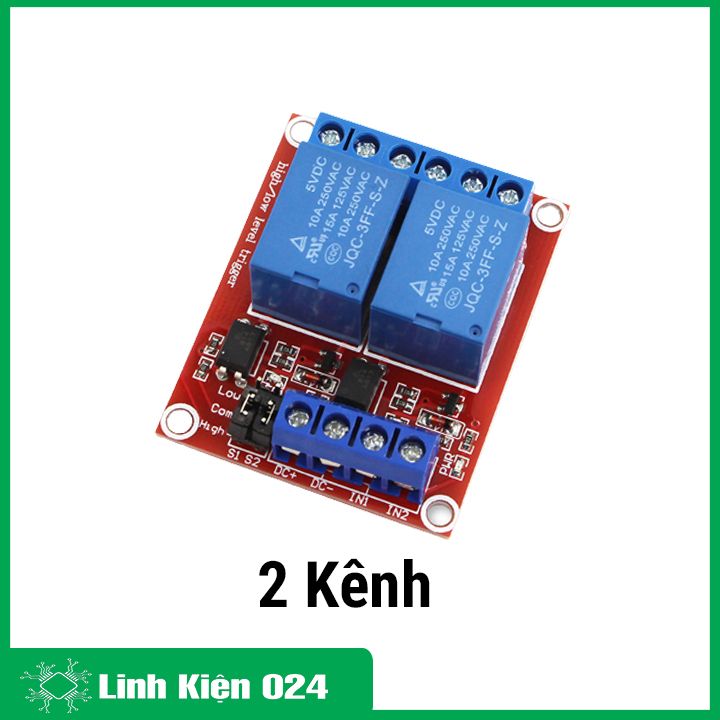 Module relay 5V DC 1 kênh, 2 kênh, 4 kênh Hight / Low