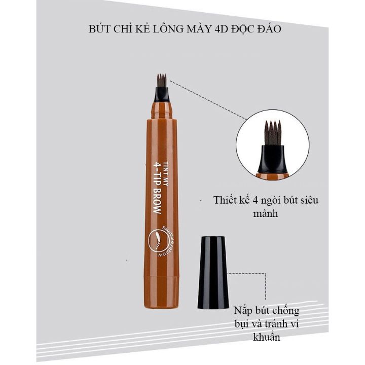 [HCM]Chì mày phẩy sợi Suake Tint My 4 Tip Brown