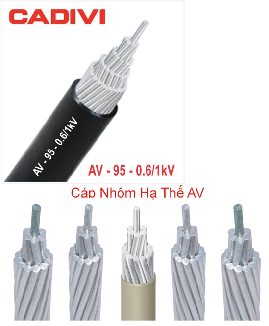 Cáp nhôm AV 16mm2 Cadivi