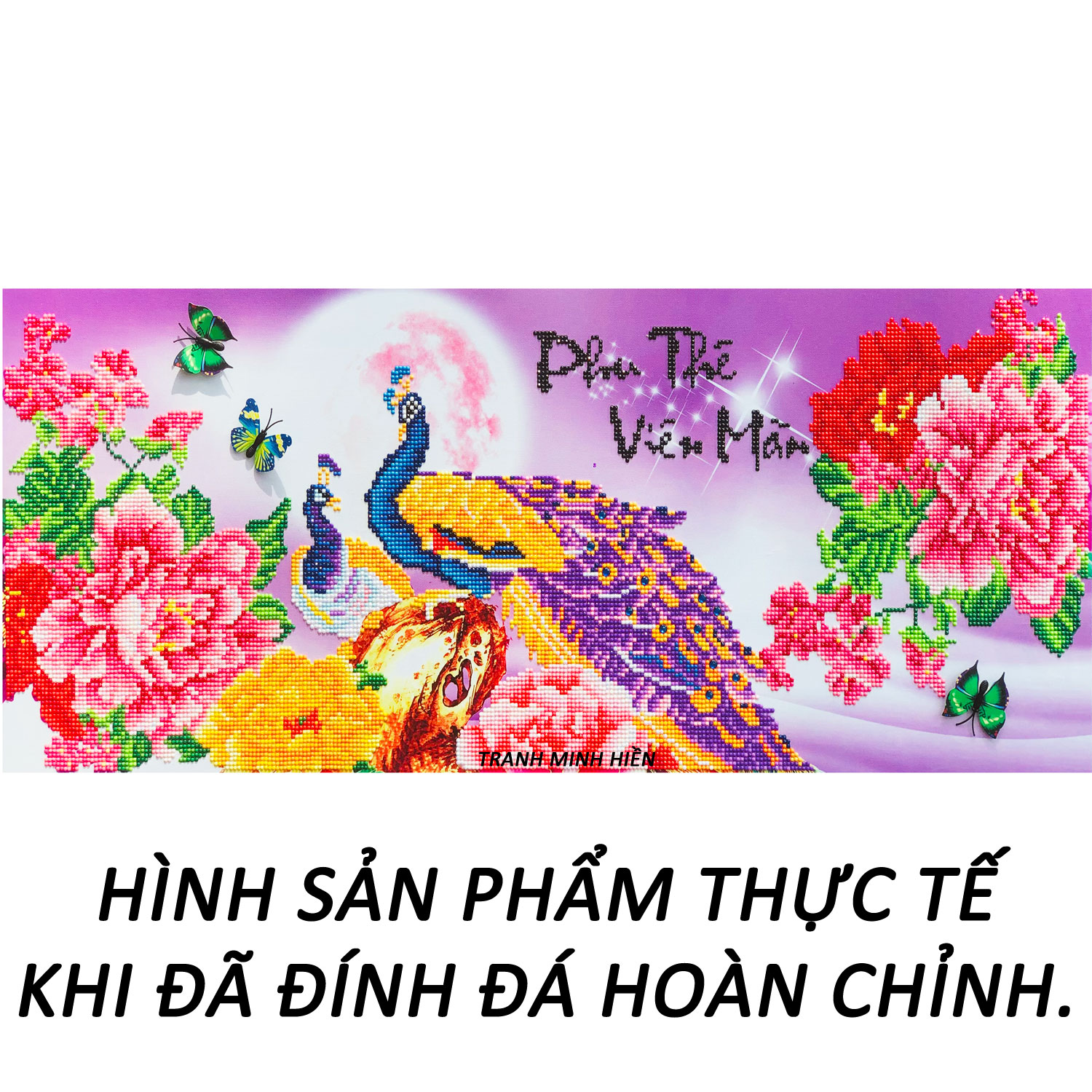 Tranh Đính Đá Tự Làm - Vợ Chồng Vĩnh Kết Đồng Tâm 38 (Kèm Quà Tặng) - Tranh Minh Hiền (TỰ ĐÍNH ĐÁ)