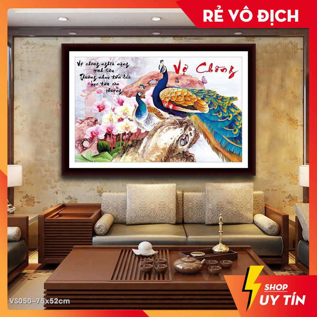 [♥️HOT SALE♥️] Tranh đính đá venus Vợ Chồng VS050 kích thước 75x52cm