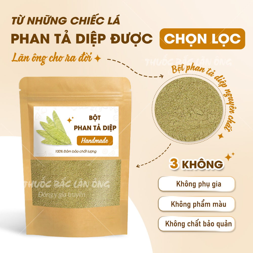 Bột lá phan tả diệp nguyên chất 500g (Hỗ trợ nhuận tràng, táo bón, giảm cân)