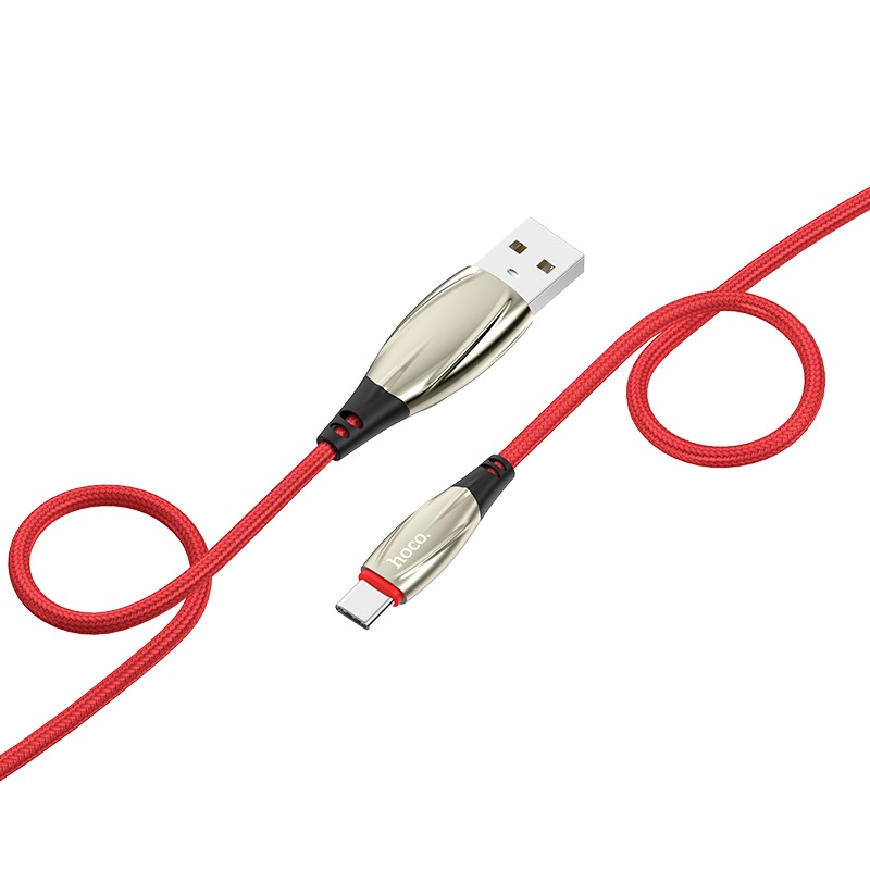 Cáp sạc Type C Hoco U71 (1.2M) có đèn led chính hãng