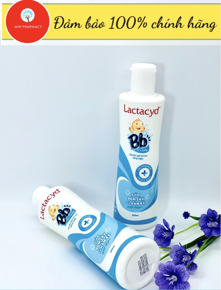 [HCM]SỮA TẮM GIẢM RÔM SẢY VÀ HĂM KẼ CHO BÉ LACTACYD BB 250ml- Minpharmacy