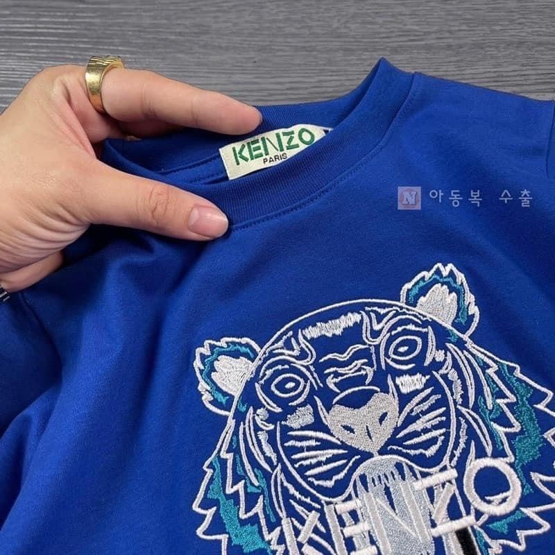ÁO PHÔNG XANH THÊU KENZO