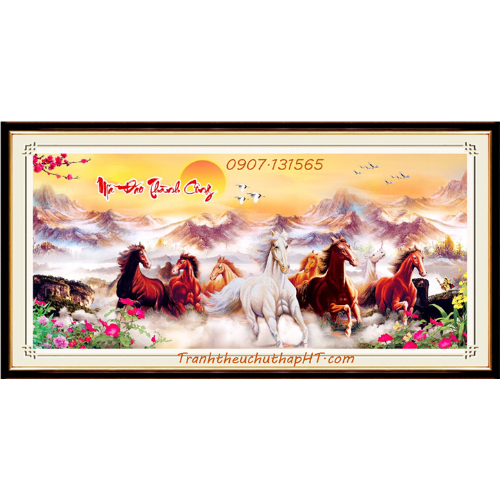 Tranh đính đá Mã đáo thành công VS485: 120*65cm - (tự đính)