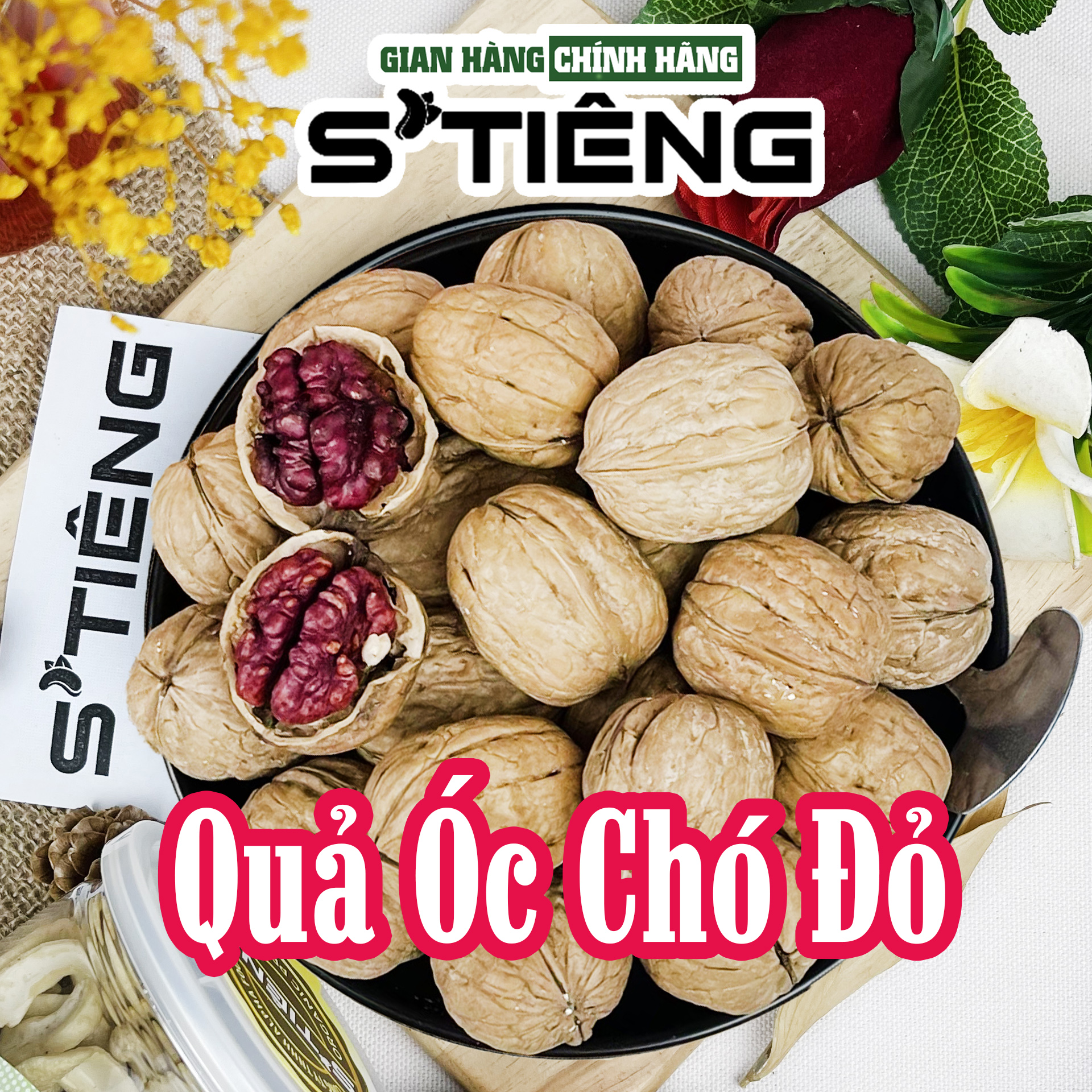 Quả Óc Chó Đỏ STIENG Nhập Khẩu Mỹ Còn Vỏ