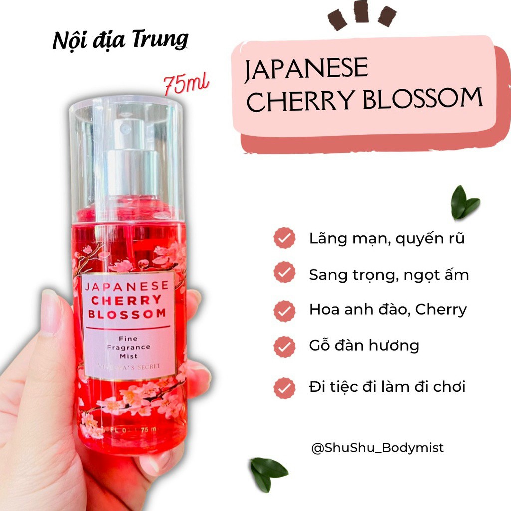 Xịt thơm body mist chai 75ml mới siu thơm - Vinecya’s