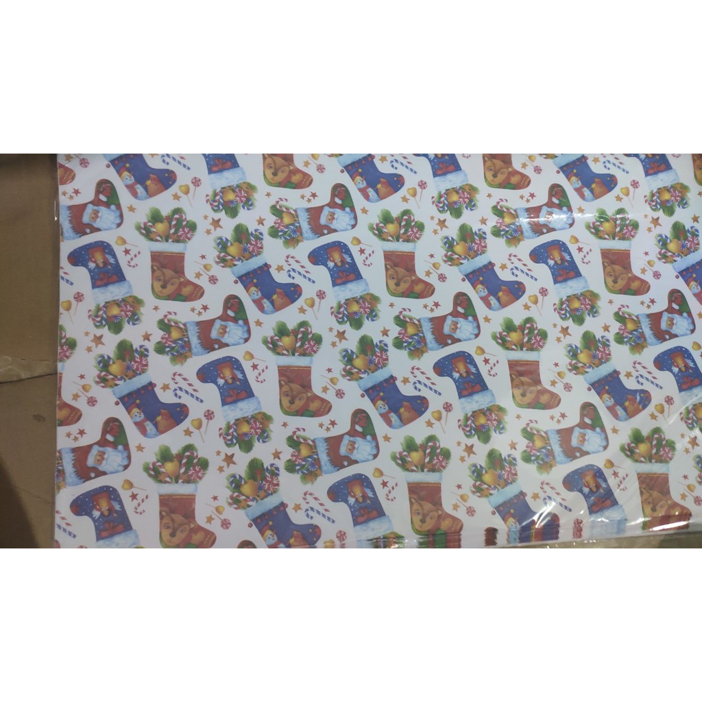 giấy gói quà giáng sinh xấp 10 tờ