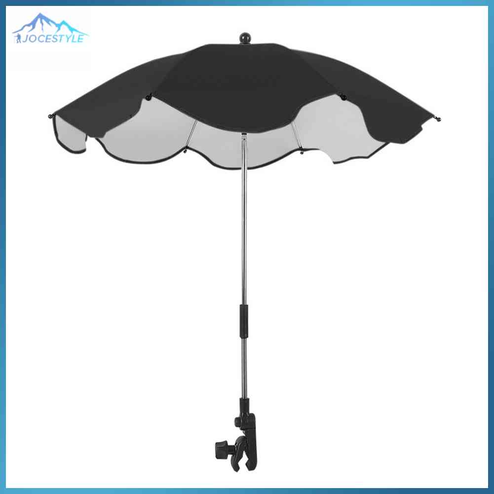 Anti UV Baby Umbrella Waterproof Infant Stroller Cover Sunshade Parasol-Black/Blue/Pink
