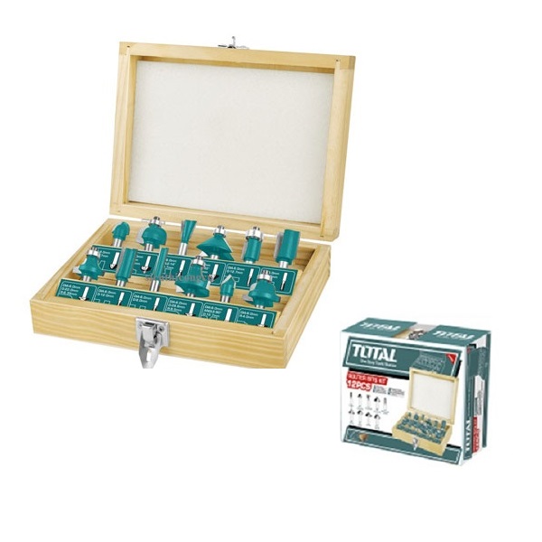 Bộ 12 mũi phay gỗ (6mm) Total TACSR0121