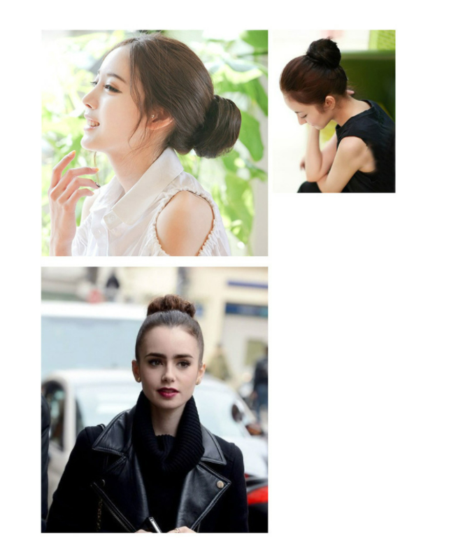 Tóc Giả Bới Cao Dạng Tóc Củ Tỏi Hình Tròn