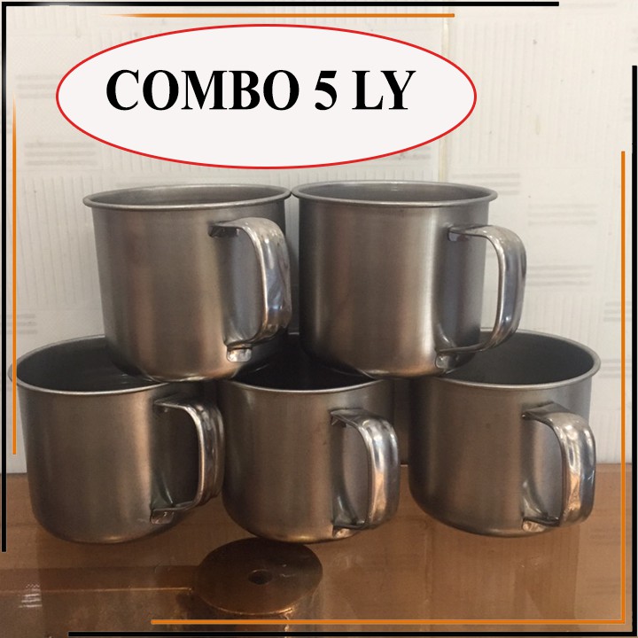 [HCM]Combo 5 Ca Inox (7cm) Làm Đá - Uống ( CÓ QUAI)
