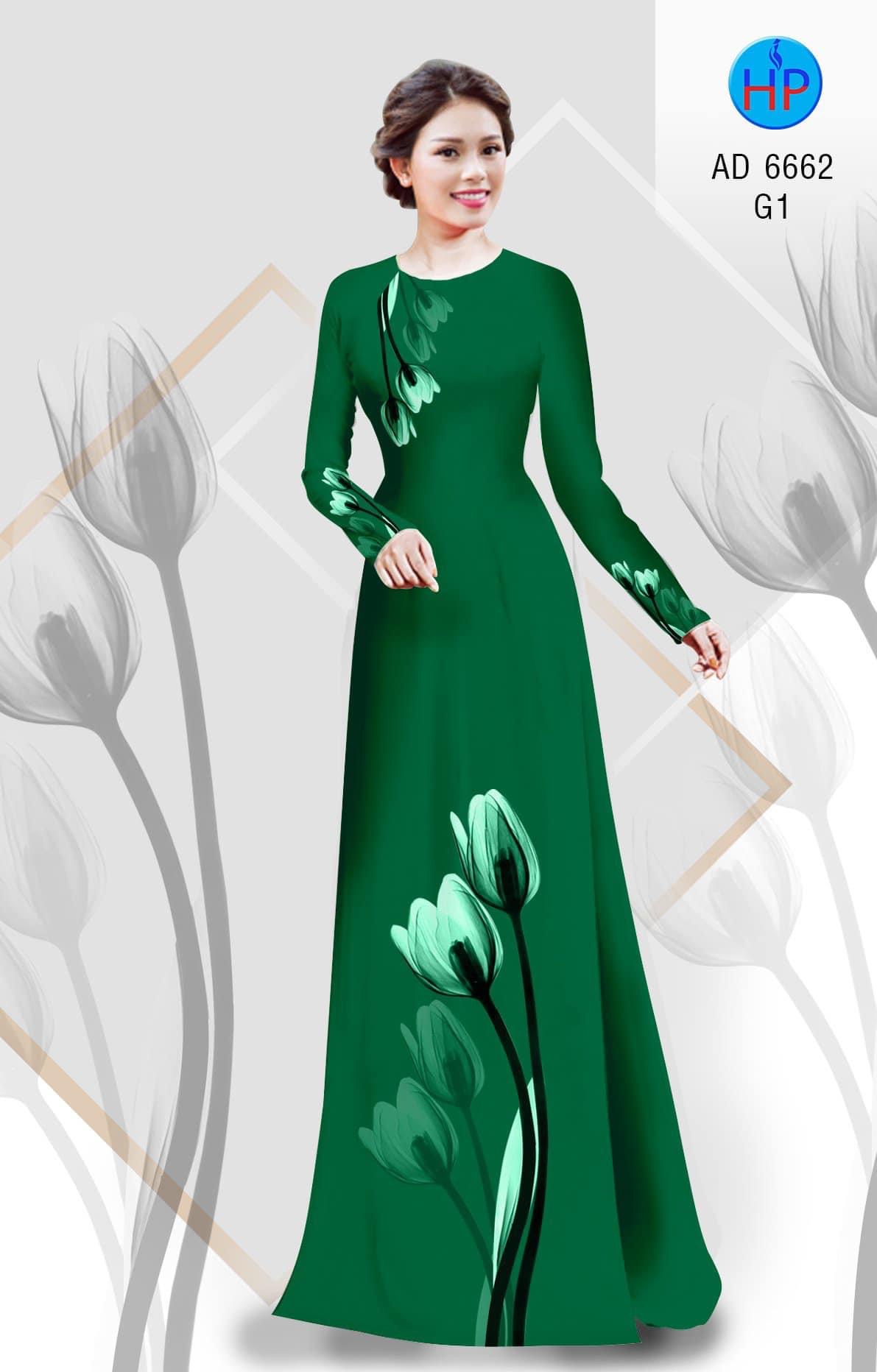 Vải may áo dài trung niên đẹp