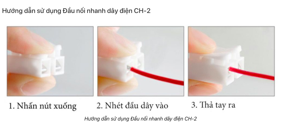20 cái Đầu nối nhanh dây điện CH-2